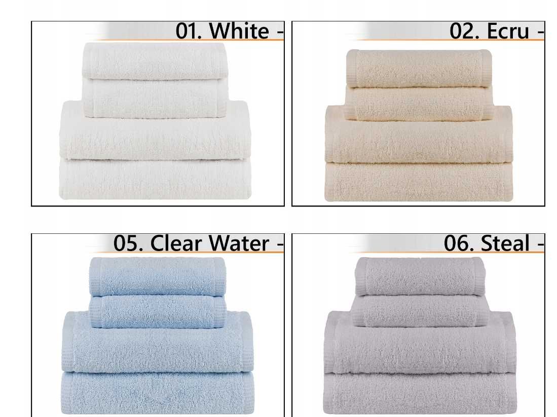 ZESTAW RĘCZNIKÓW Komplet Ręczniki Kąpielowe Bawełniane *Kolory* (-20%)