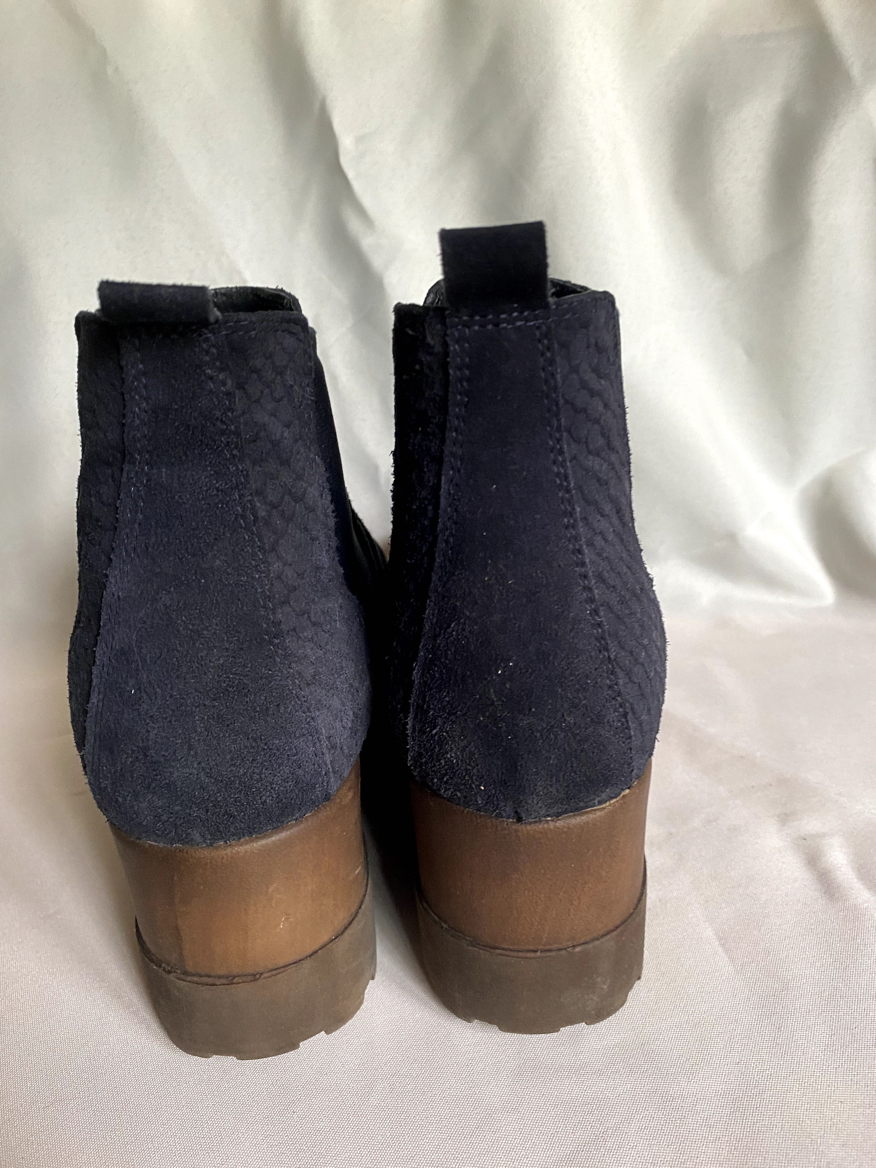 Botas de Senhora azuis escuras
