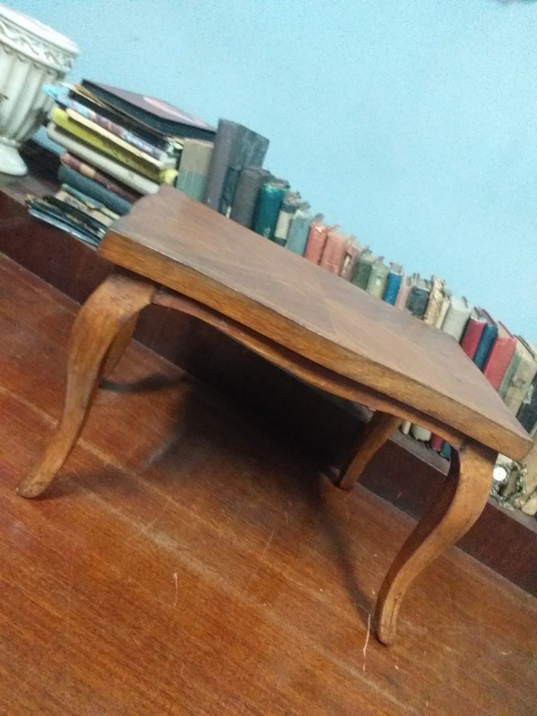 Art Deco stołek drewno