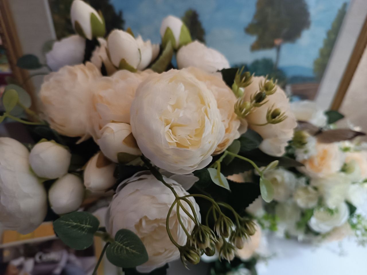 Весільний букет, штучні квіти
