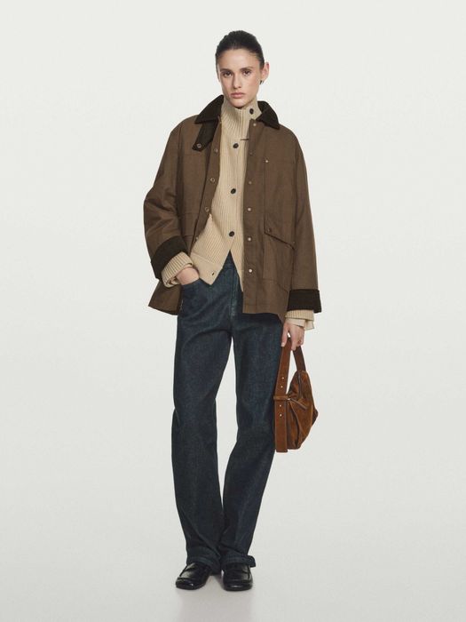 Вощена парка Massimo Dutti в робочому стилі (розмір S, оригінал)
