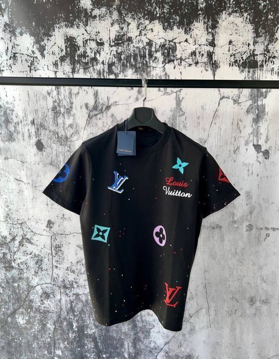 мужская брендовая футболка люкс оригинал оверсайз Louis Vuitton GyCCI