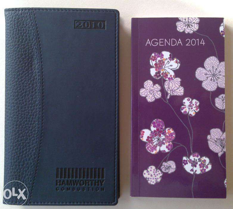 Kalendarzyki archiwalne - notesiki kieszonkowe 2014 oraz 2010 - 2 szt.
