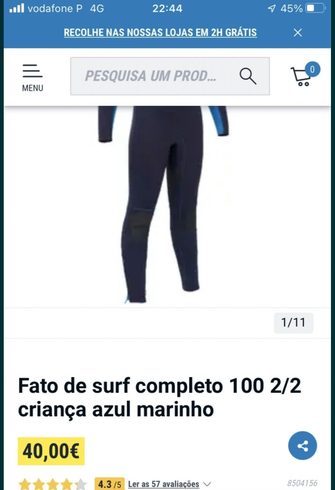 Fato de banho surf 10 anos