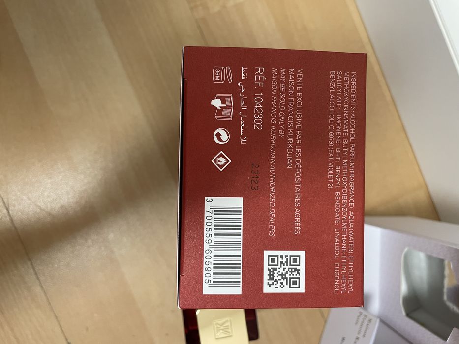 Perfume baccarat rougue 540