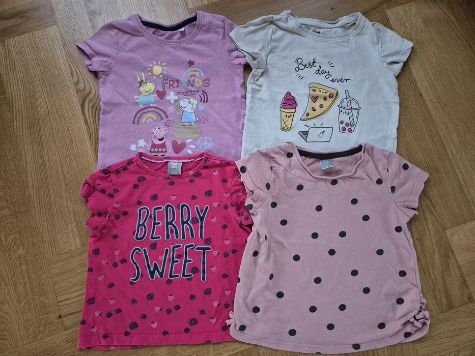 Koszulki dziewczęce krótki rękaw rozm. 104