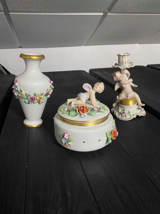Conjunto de 3 peças de coleção decorativas de porcelana Artibus