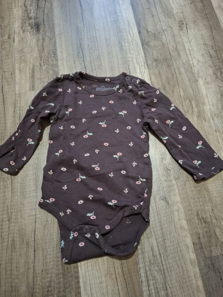 Komplet 3 body na długi rękaw dla dziewczynki 68 cm Pepco