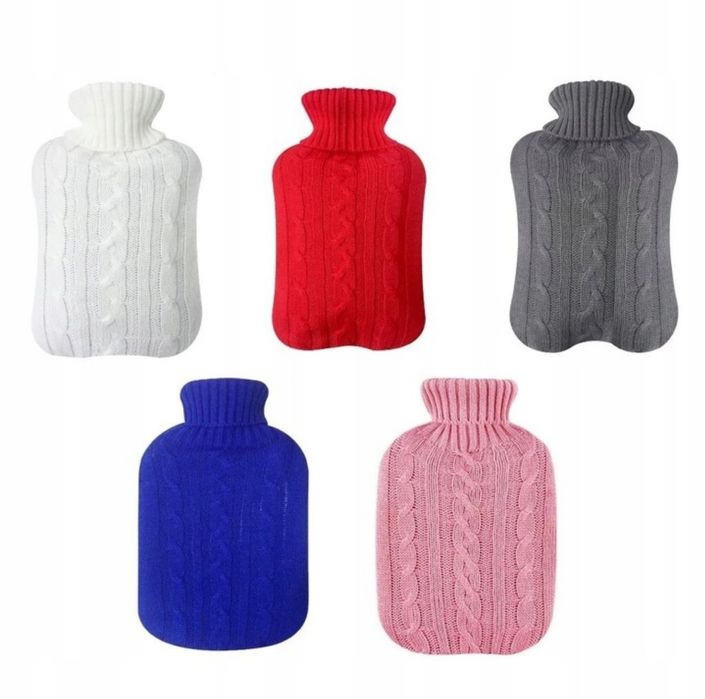 Termofor 2L w miękkim pokrowcu – gumowy, solidny, długo trzyma ciepło