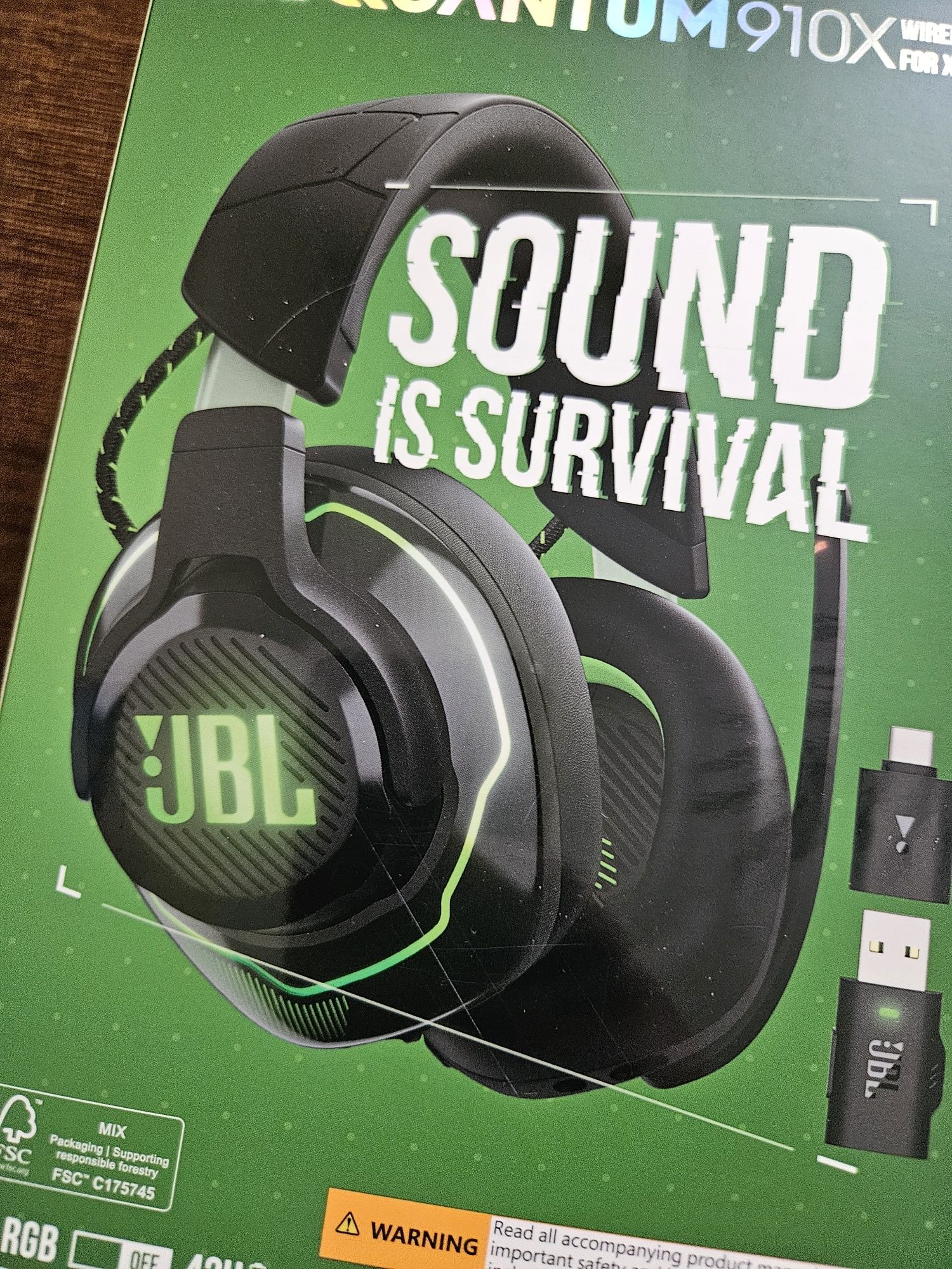 Słuchawki bezprzewodowe JBL Quantum 910X Czarne (JBLQ910XWLBLKGRN)