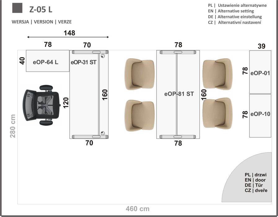 Meble biurowe, zestaw mebli do biura, meble od producenta