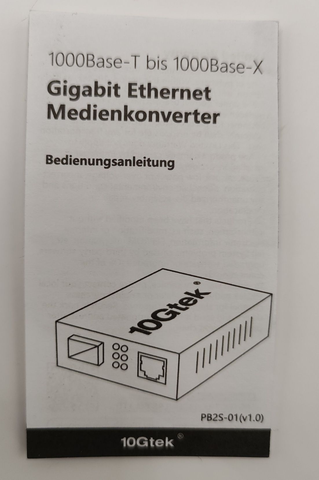 Медіаконвертор 10 gtek плюс два модуля sfp