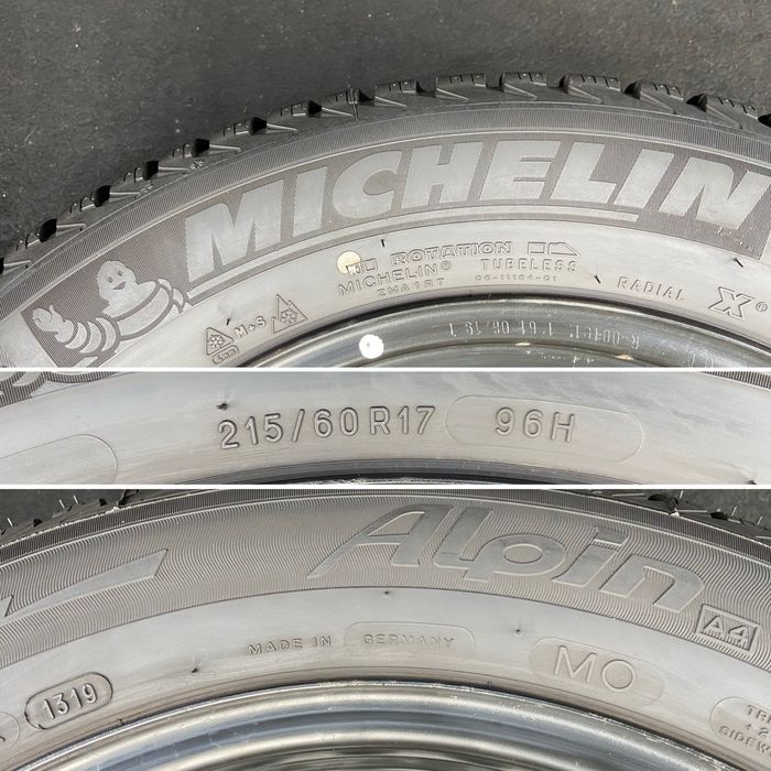 MICHELIN 215 60 r17 Alpin A4 2019 GERMANY ЗИМА комплект 4 штуки