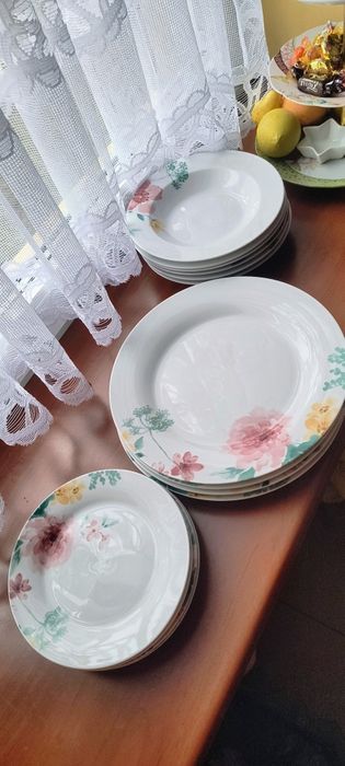Serwis śniadaniowy obiadowy tognana porcelana