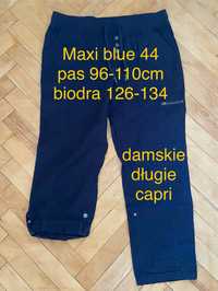 Maxi blue 44 damskie spodnie spodenki rybaczki capri granatowe