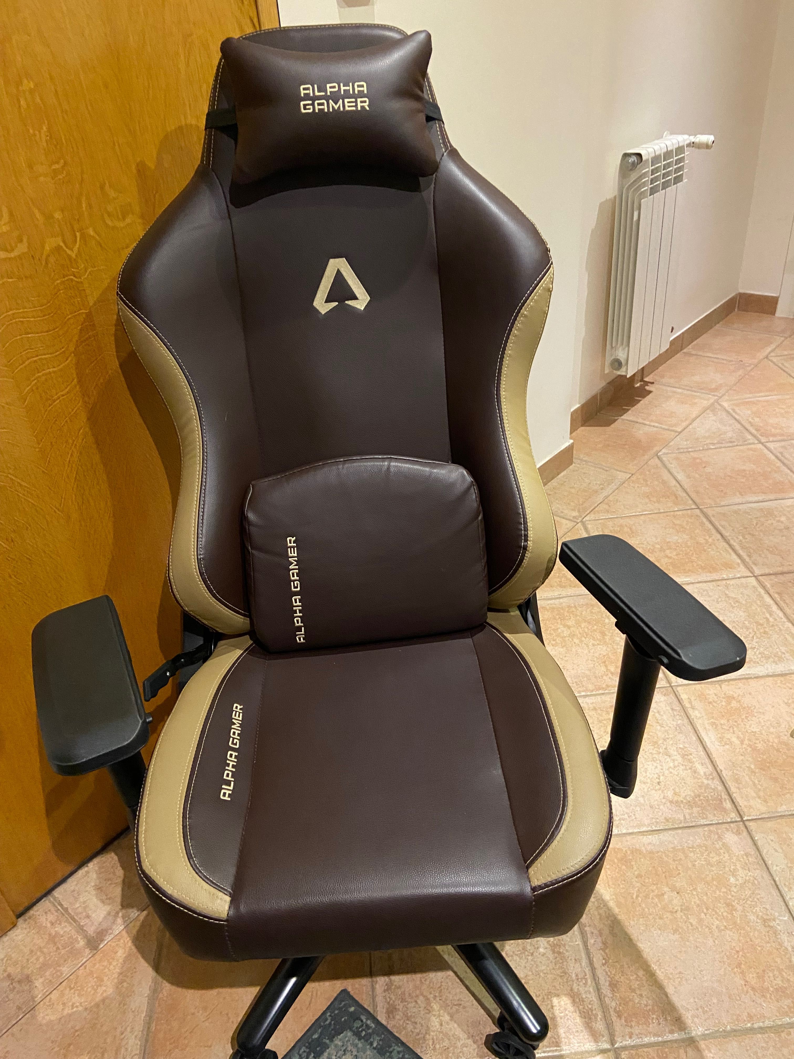 Cadeira gaming Alpha gamer nimbus castanha