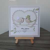 Kartka ślubna z ptaszkami personalizowana
