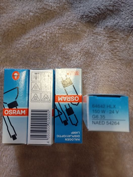 Лампа галогенная Osram HLX 150W 100W 24V, 50W 12V