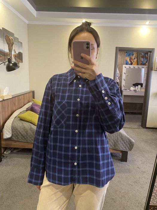 Сорочка картата Зара Zara в клітинку