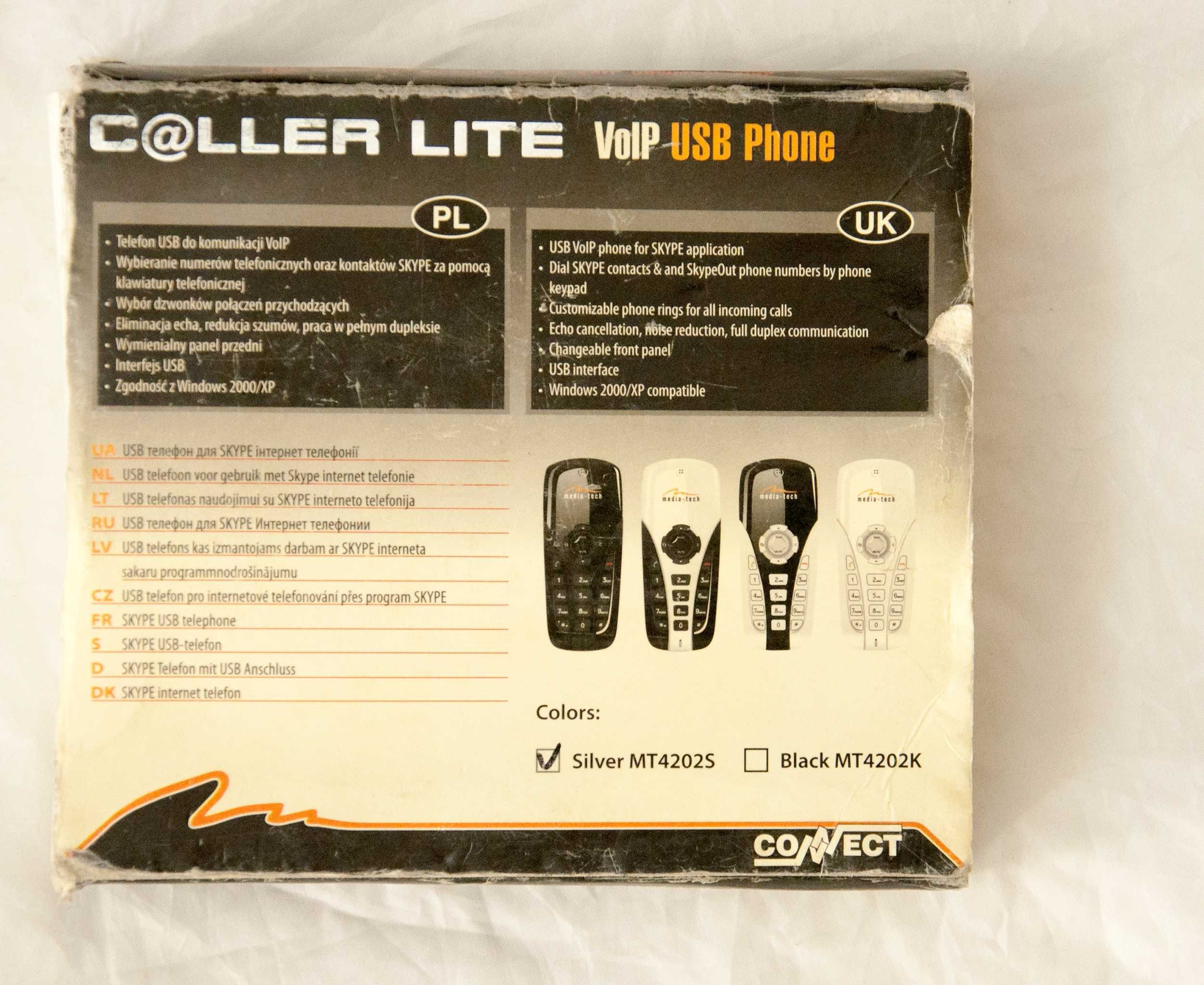 Caller Lite Media-tech connect USB Phone Skype VolP telefon