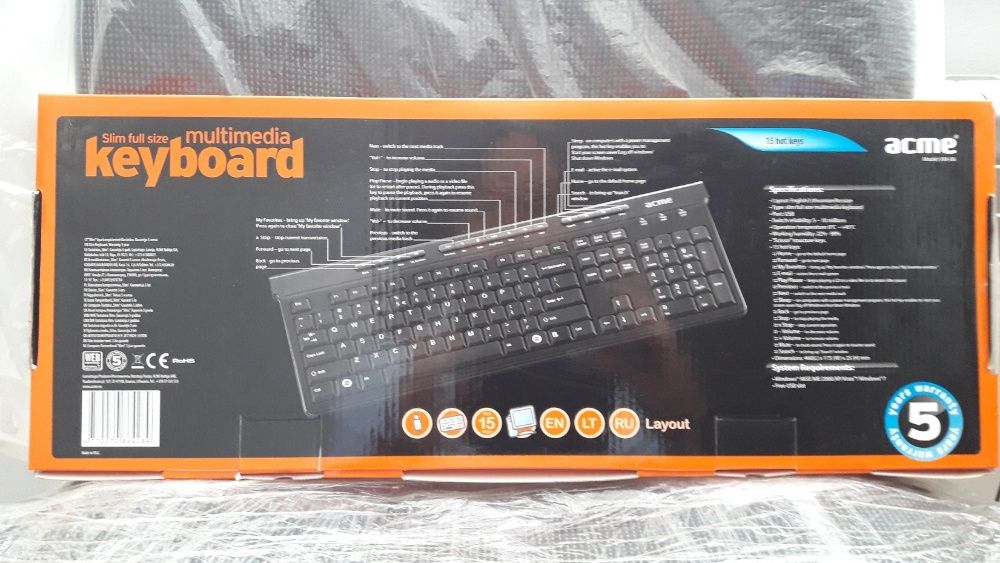 Клавиатура ультратонкая Acme KM06