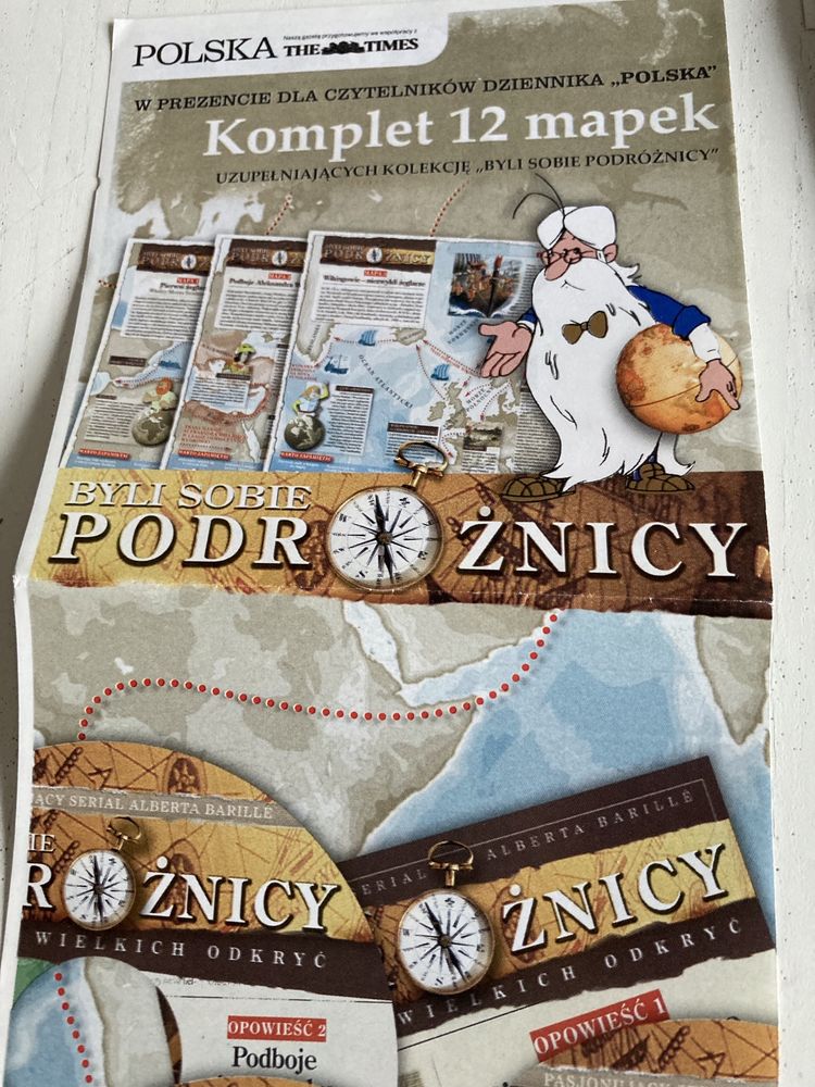 Płyty VCD i mapy „Byli sobie podróżnicy”