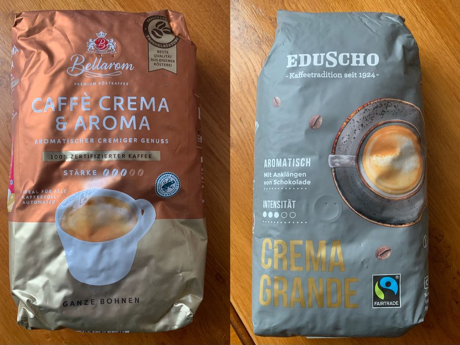 Кава в зернах Melitta Lavazza Tchibo Eduscho Jacobs Dallmayr 1кг 0.5кг