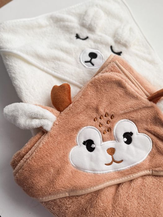 Рушник, полотенце дитяче з капюшоном / кутиком для купання, с уголком