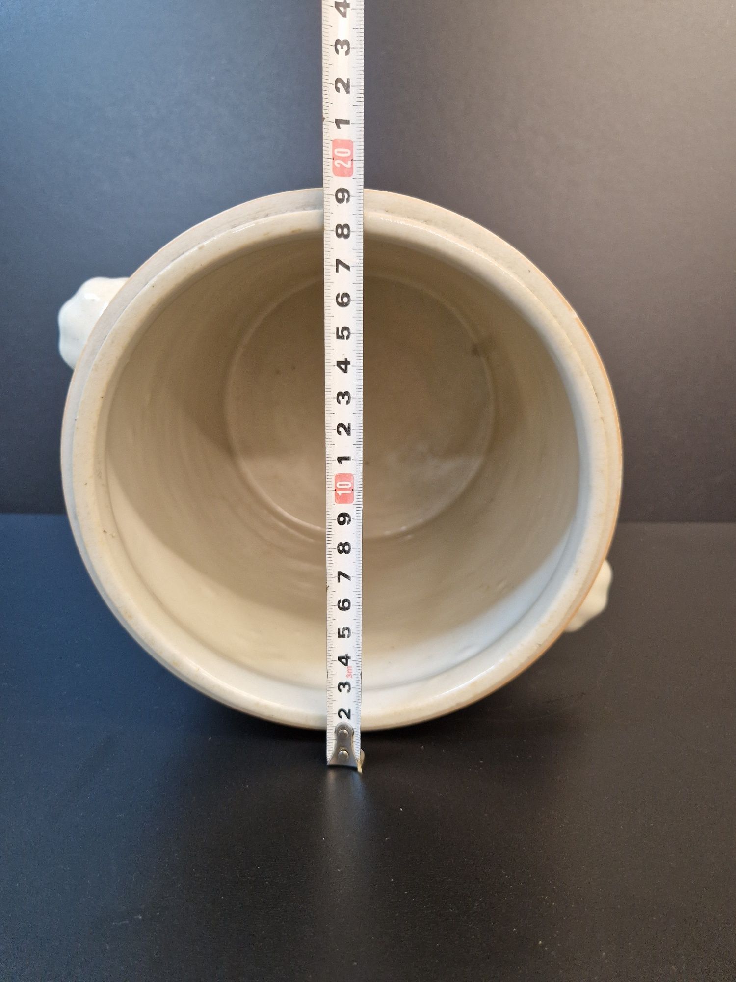 Przedwojenny ceramiczny pojemnik apteczny na kwas borny
