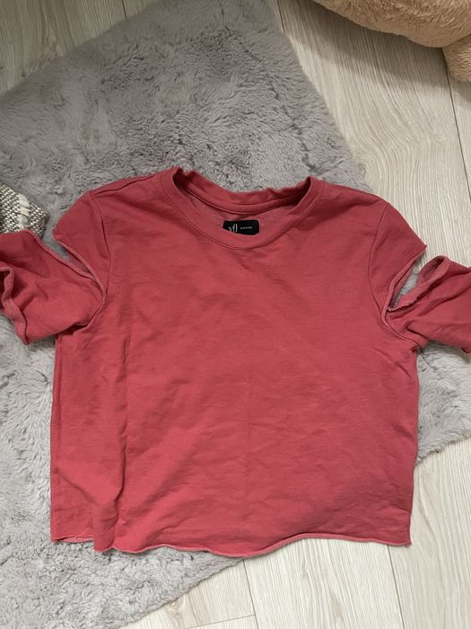 Bawelniana bluzka z odkrytymi ramionami reserved