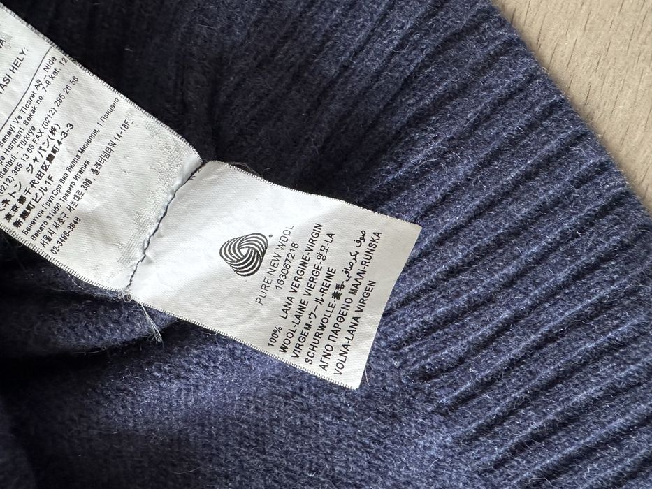 Синій шерстяний светр benetton S чоловічий