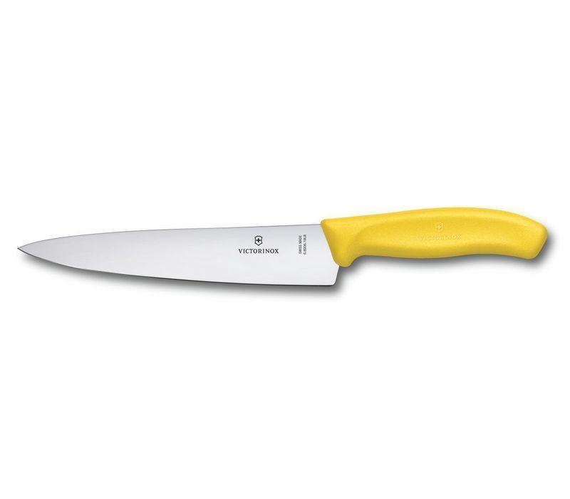 Nóż kuchenny Victorinox, Swiss Classic, szerokie ostrze, 19cm, żółty