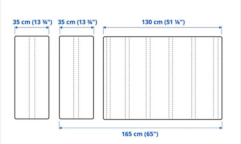 IKEA MINNEN łóżko + Materac o regulowanej długości 80x200 cm 135/165cm
