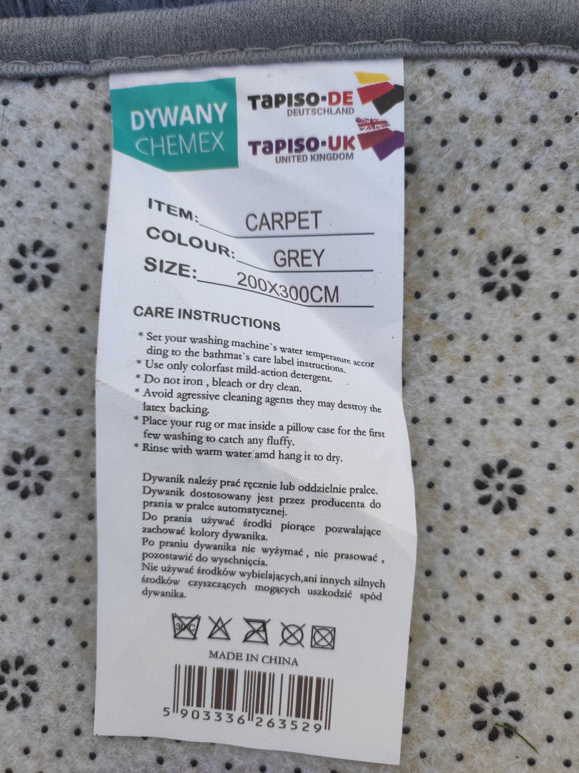 Dywan carpet grey 200x300