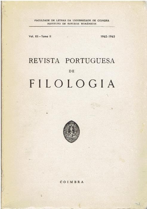 7941 - Revista Portuguesa de Filologia - Vol XII Tomo I e II