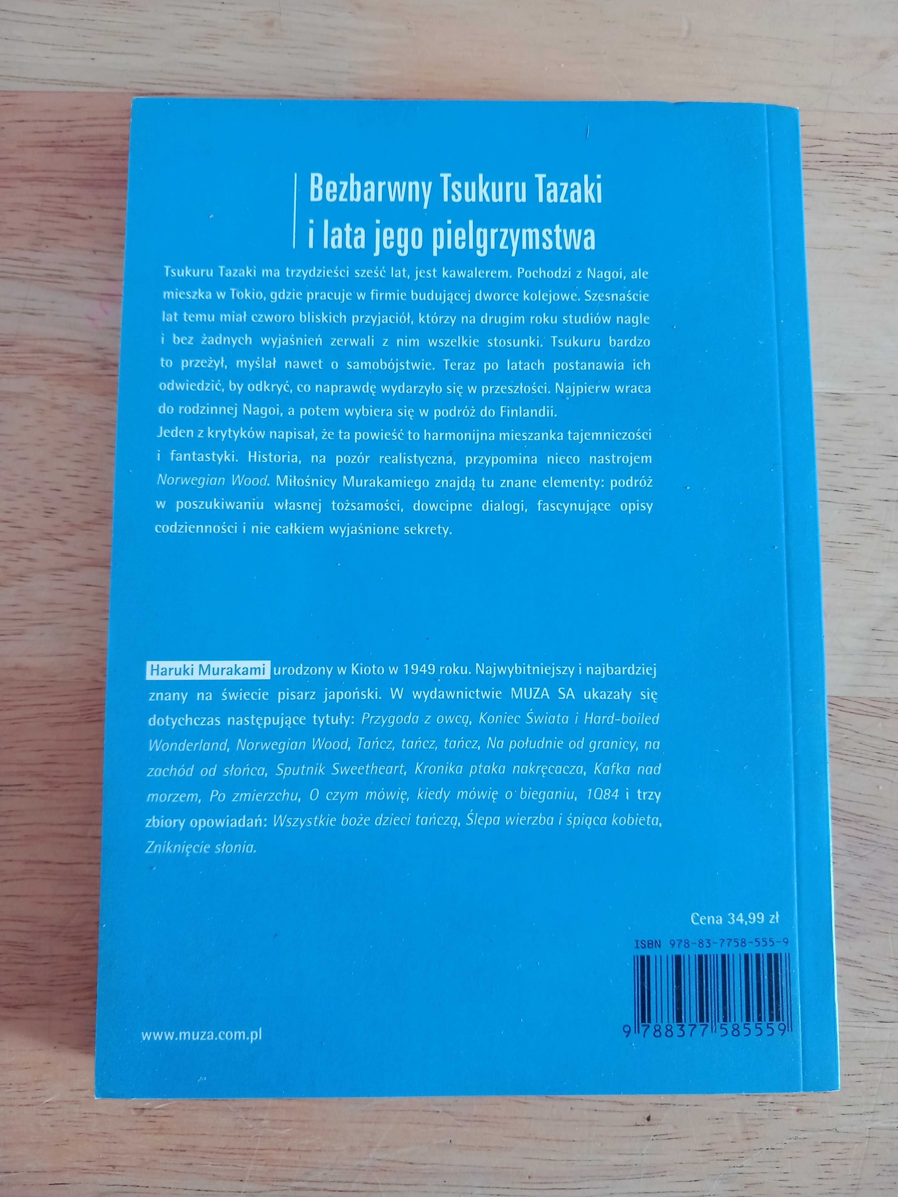 "Bezbarwny Tsukuru Tazaki i lata jego pielgrzymstwa" - Haruki Murakami