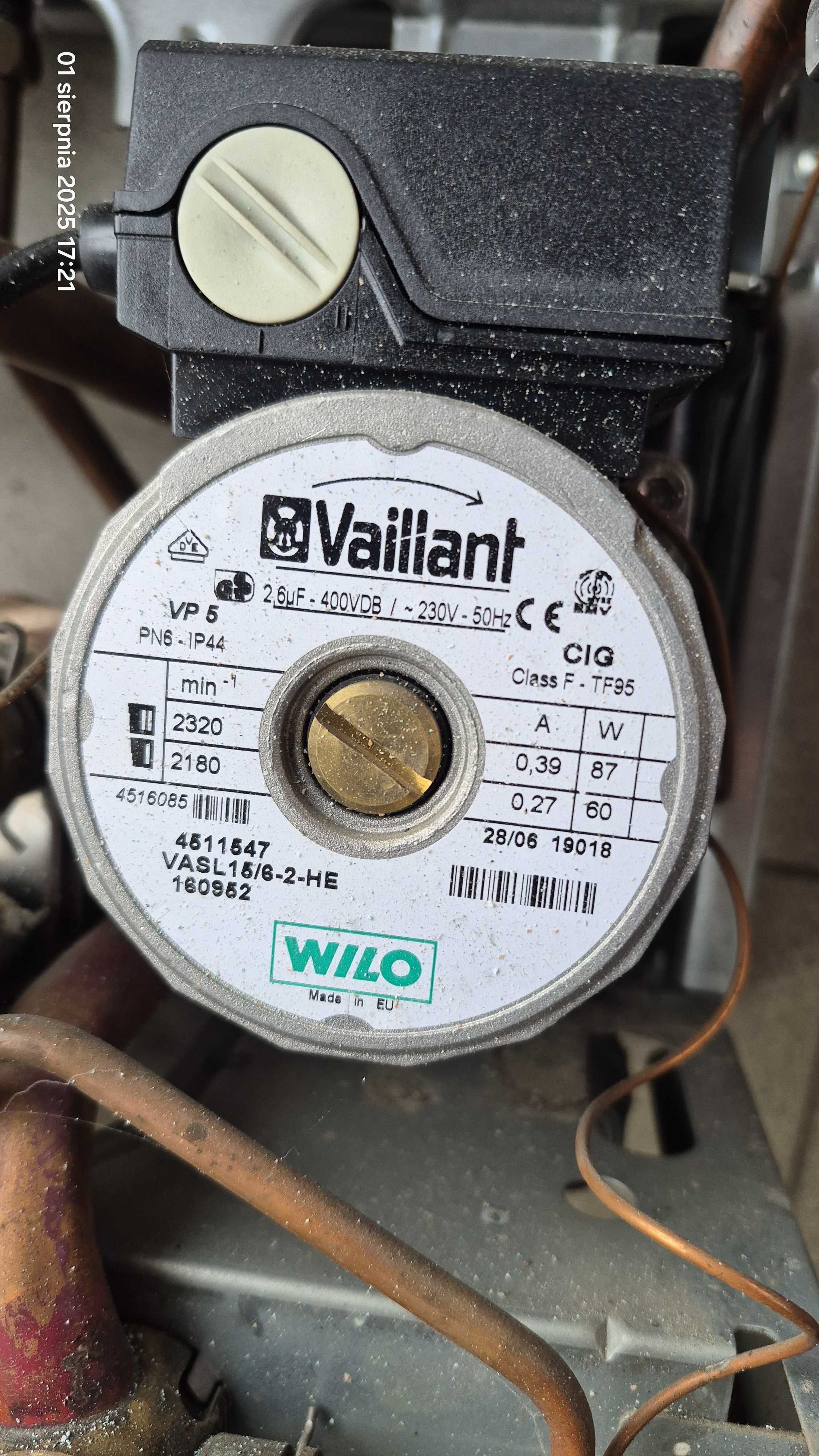 VAILLANT VUW PL240 2-5 Pompa Czujniki NTC kable elektronika