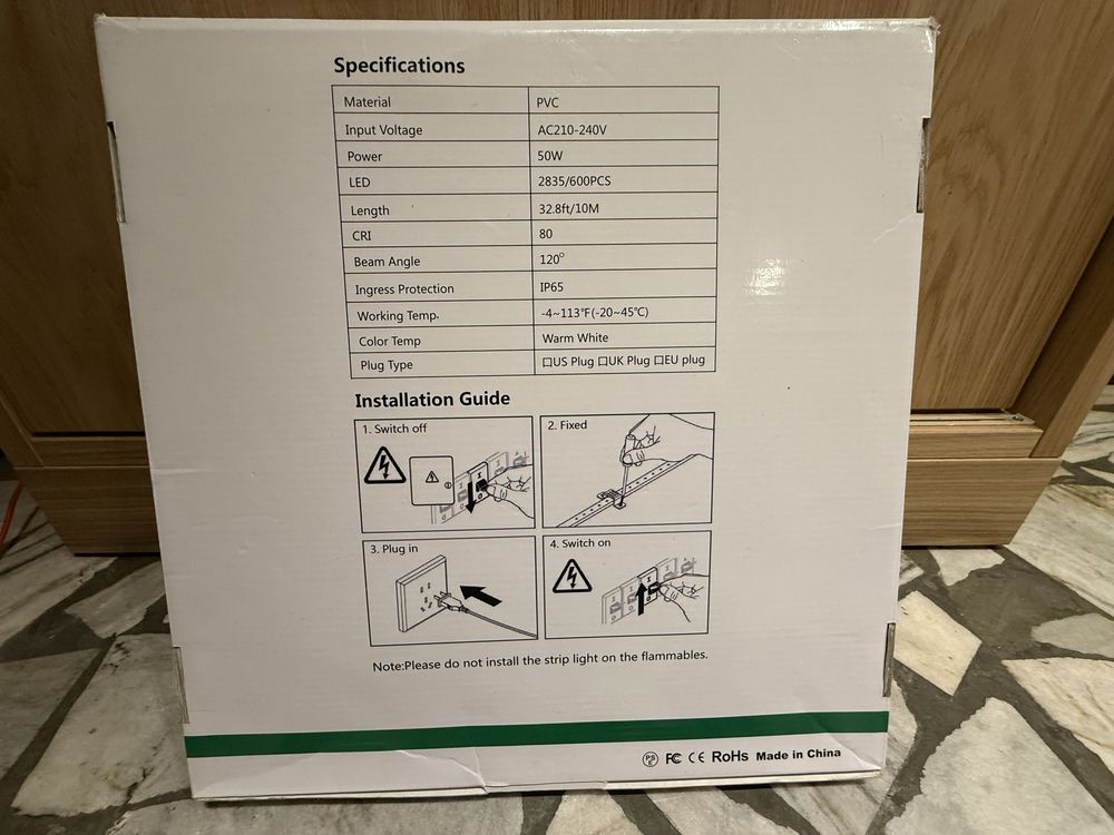 Listwa tasma led 10 m 50 W