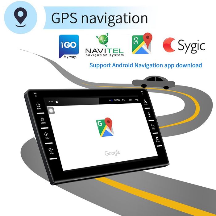 Rádio android 8 polegadas WiFi GPS Bluetooth FM MirrorLink Novo