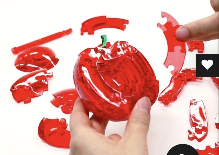 3D головоломка пазл оригінальний подарунок кришталеве яблучко