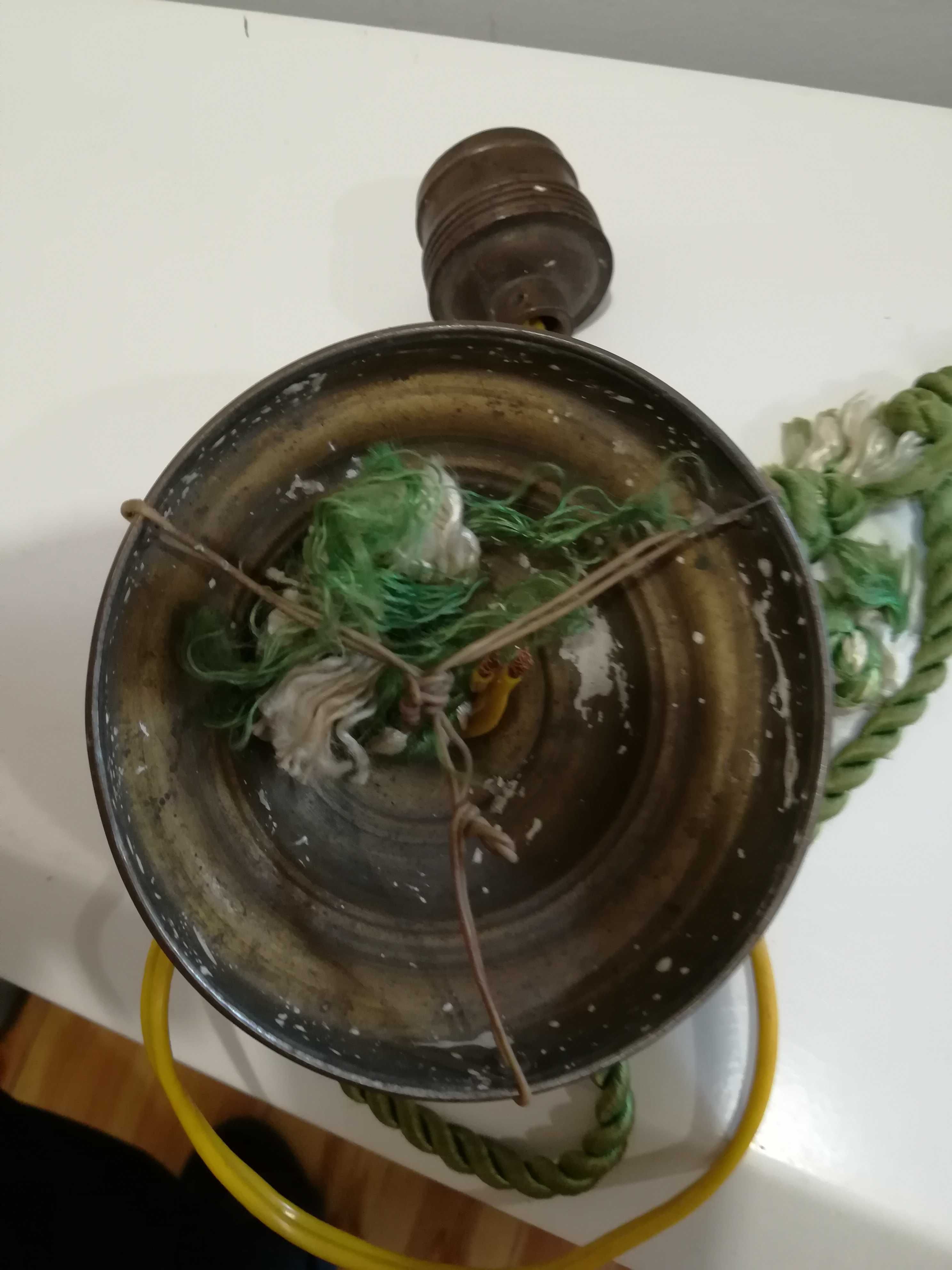 Stary mosiężny zwis do żyrandola lampy