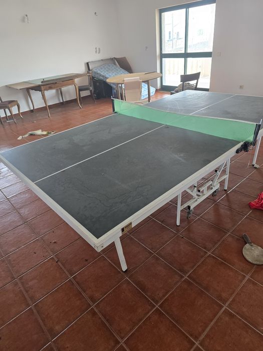 Mesa de Ping-Pong Dobrável com Rodas – Muito Robusta – Completa