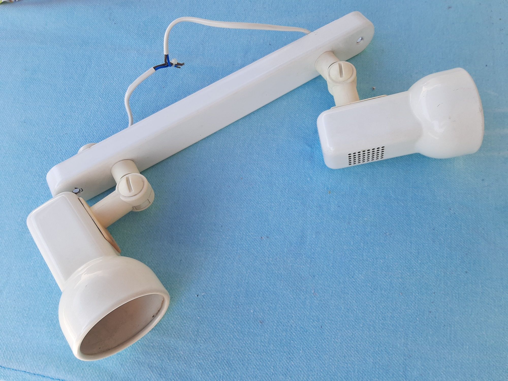 Candeeiro de tecto, branco, para 2 lâmpadas