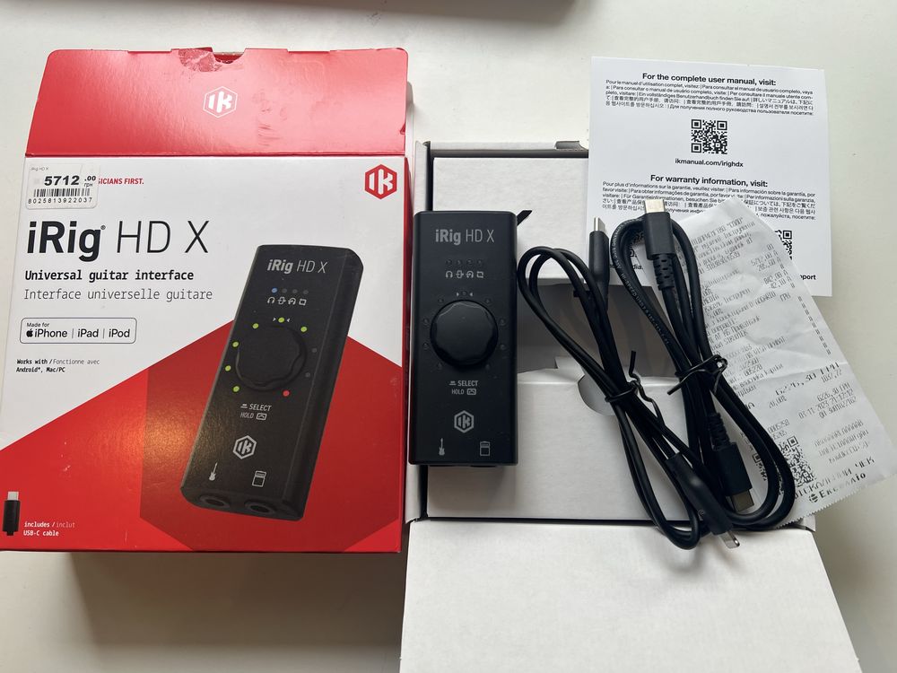 Гітарний інтерфейс IK MULTIMEDIA iRIG HD X