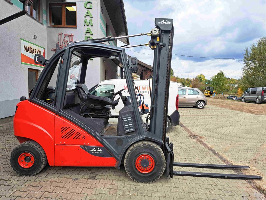 Wózek widłowy Linde H25T EVO, 2,5t, LPG, 2017r, Duplex 3,9m, przesuw b
