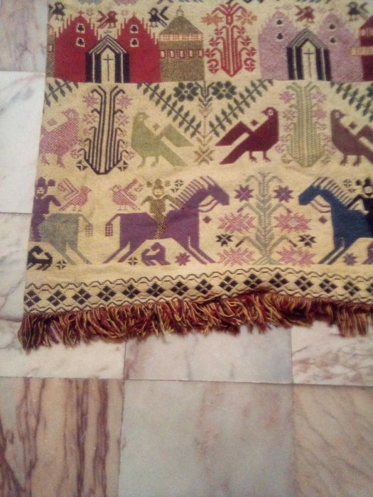 Manta lã mexicano ou pendurada parede. Étnica handmade. Não usada