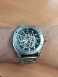 Fossil ME3081 nowoczesny męski zegarek automatyczny półszkielet