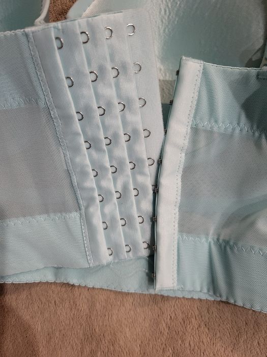 Корсет в сіточку бірюзового кольору