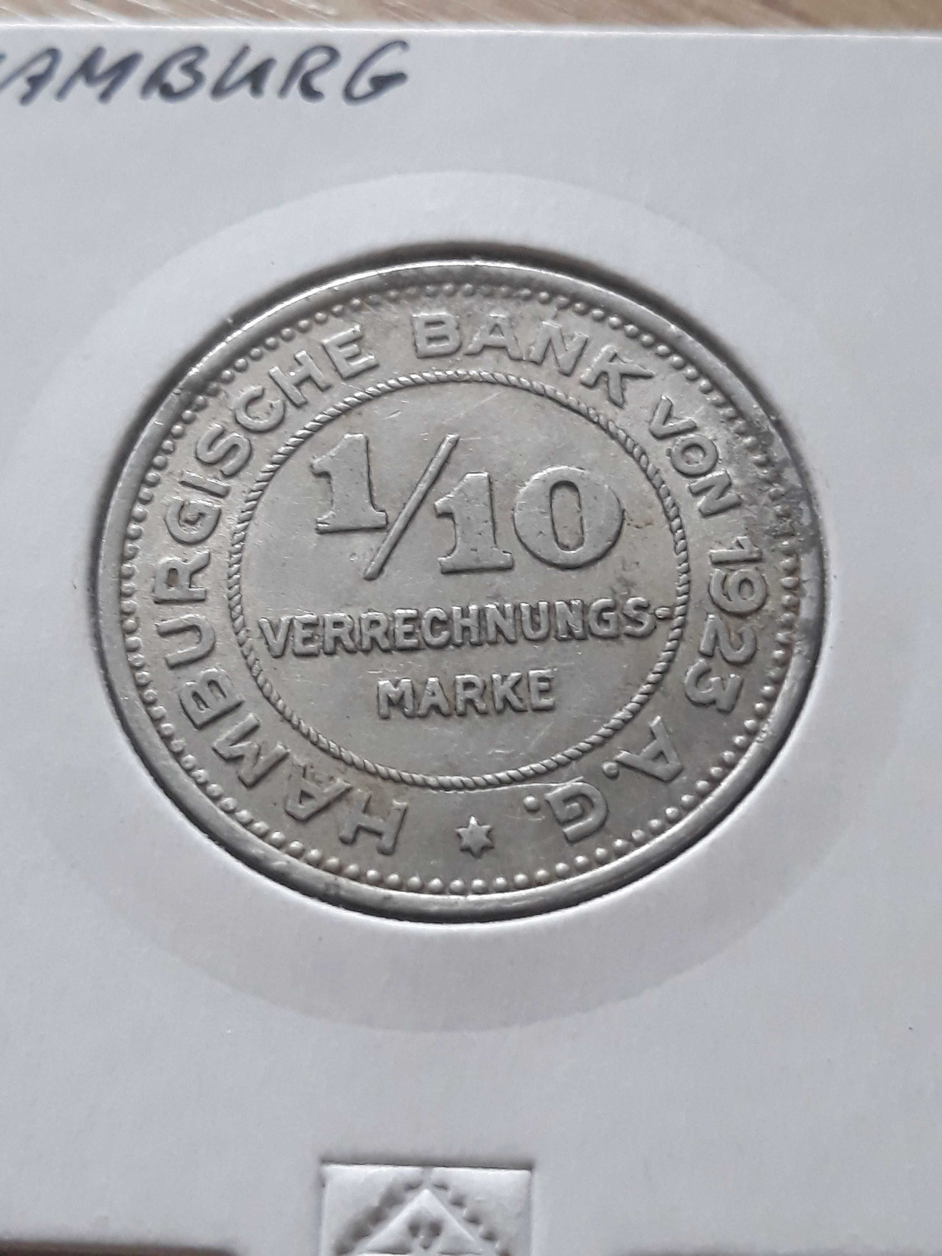1/10 Marki Hamburg-Niemcy 1923 r.