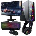 Komputer GAMING do Gier RX 580 8GB Ryzen 5 32GB RAM Monitor 27" ZESTAW
